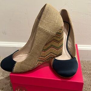 Plenty by Tracy Reese silk and jute wedge heel size 39